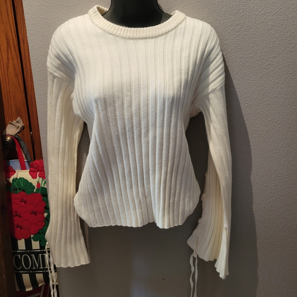Rag poet cream sweater NWT